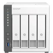 QNAP D4 (REV. C) Сетевое хранилище без дисков/ channel NAS 4 HDD trays.ARM 4-core Cortex-A55 2.0GHz, RAM 4 GB (max), 1x2.5GbE, 1x1GbE, 2xUSB 2.0 port,1xUSB 3.2 Gen 1 Товар под заказ