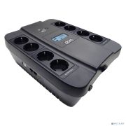 PowerCom Spider SPD-1100U LCD USB ИБП {Line-Interactive, 1100VA / 605W, 8xEURO: 4 с резервным питанием, 4 с фильтрацией, USB/USB-порт зарядки 2.4 А} (1452054) Товар под заказ