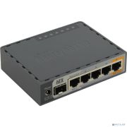 MikroTik RB760iGS Маршрутизатор 2 ядра (880 МГц), 5х 1G RJ45, SFP, USB, MicroSD, раздача PoE (HEX S) Товар под заказ