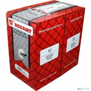 Rexant (01-0044) Кабель витая пара U/UTP, CAT 5e, PVC, 4PR, 24AWG, INDOOR, STRANDED, серый, 305м Товар под заказ