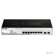 D-Link DGS-1210-10P/F3A Настраиваемый L2 коммутатор с 8 портами 10/100/1000Base-T и 2 портами 1000Base-X SFP (8 портов PoE 802.3af/at, PoE-бюджет 65 Вт) Товар под заказ