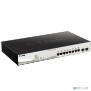 D-Link DGS-1210-10MP/FL2A Управляемый L2 коммутатор с 8 портами 10/100/1000Base-T и 2 портами 1000Base-X SFP (8 портов PoE 802.3af/at, PoE-бюджет 130 Вт) Товар под заказ