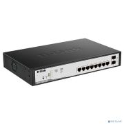 D-Link DGS-1100-10MPV2/A3A Настраиваемый L2 коммутатор с 8 портами 10/100/1000Base-T и 2 портами 1000Base-X SFP (8 портов PoE 802.3af/at, PoE-бюджет 130 Вт) Товар под заказ