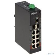DAHUA DH-PFS3211-8GT-120 8-портовый гигабитный неуправляемый коммутатор с PoE, уличное исполнение, 8xRJ45 1Gb PoE, 1xRJ45 1Gb + 2xSFP 1Gb uplink, суммарно 120Вт, коммутация 33 Гбит/с Товар под заказ