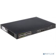 DAHUA DH-LR2218-16ET-240 18-портовый управляемый коммутатор с ePoE, уровень L2, 16xRJ45 100Mb PoE; 2хКомбо SFP/RJ45 1Gb uplink, суммарно 240Вт, коммутация 8.8 Гбит/с, MAC-таблица 4К Товар под заказ