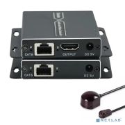 ORIENT VE045IR-2.0, HDMI 4K extender (Tx+Rx), активный удлинитель до 60 м по витой паре Cat6, HDMI 2.0, 4K@60Hz, HDCP2.2, дополнительный выход HDMI, передача ИК (33167) Товар под заказ