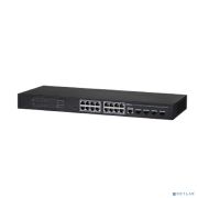 DAHUA DH-PFS4420-16GT-240 20-портовый гигабитный управляемый коммутатор с PoE уровня L2, 16xRJ45 1Gb PoE, 4xSFP 1Gb, суммарно 240Вт, коммутация 40 Гбит/с, MAC-таблица 8К Товар под заказ