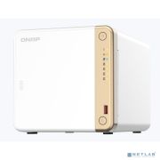 Сетевое хранилище без дисков/ channel QNAP TS-462-4G NAS 4 HDD trays, 2 x M.2 NVMe PCIe Gen 3 x1, 2-core Intel Celeron N4505 2.9 GHz, 4 GB RAM (1 x 2GB + RAM-2GDR4T0-SO-2400) up to 16 GB (2 x 8GB), 1x Товар под заказ