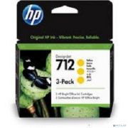 Картридж струйный HP 712 3ED79A желтый x3упак. (29мл) для HP DJ Т230/630 Товар под заказ