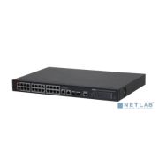 DAHUA DH-S4228-24GT-360 28-портовый гигабитный управляемый коммутатор с PoE, уровень L2, 26xRJ45 1Gb, 2xSFP 1Gb, суммарно 360Вт, коммутация 56 Гбит/с, MAC-таблица 8К Товар под заказ