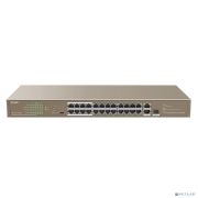 TENDA TEF1126P-24-250W Коммутатор в стойку 24-Ports 10/100 Base-TX + 2-Ports 10/100/1000 Base-T + 1-Port 1000 Base-X SFP 24-Ports PoE(PoE бюджет 230W) Товар под заказ