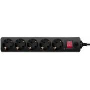 Фильтр сетевой BURO 500SH-10-B 10м (5 розеток) черный