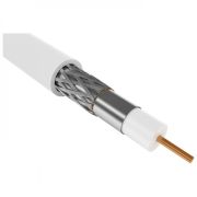 Кабель коаксиальный RG59 CCS 75Ом FPE PVC белый (100м) GENERICA