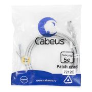 Патч-корд  1,5м. UTP кат.5e Cabeus, серый (медный)