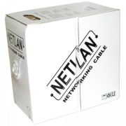 Кабель UTP 5e 4 пары, NETLAN, Медь(CU), внутренний, PVC, одножильный, 100МГц, серый, 305м (EC-UU004-5E-PVC-GY)