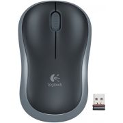 Мышь Logitech M185 черный/серый оптическая 1000dpi беспров. USB1.1 для ноутбука 2but